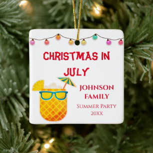 Adorno De Cerámica Fiesta de Verano Navidad en Julio 