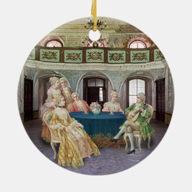 Adorno De Cerámica Fiesta del Té (Atrás)