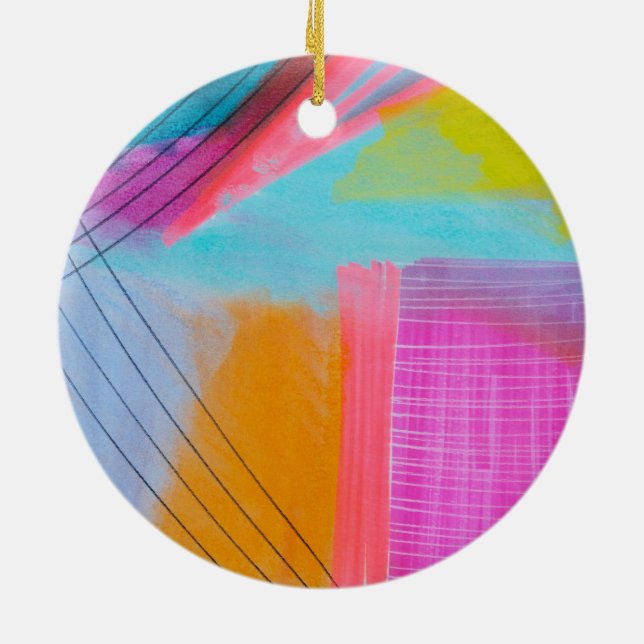 Adorno De Cerámica Fiesta en una caja (Atrás)