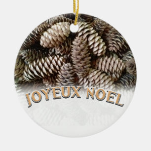 Adorno De Cerámica Fiesta festiva Joyeux Noel Pine Cone