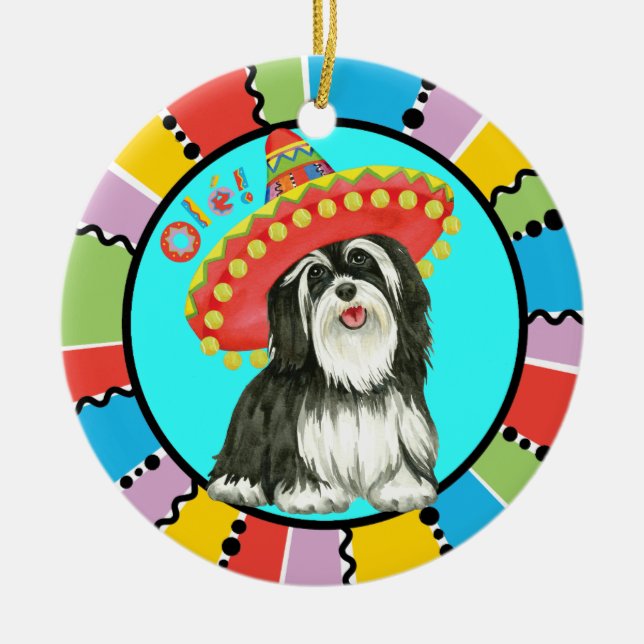 Adorno De Cerámica Fiesta Havanese (Frente)