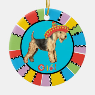 Adorno De Cerámica Fiesta Lakeland Terrier