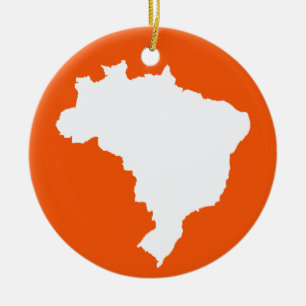 Adorno De Cerámica Fiesta Naranja Brasil en Emporio Moffa