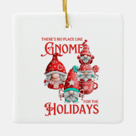 Adorno De Cerámica Fiesta No Hay Lugar Como Gnome