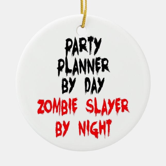 Adorno De Cerámica Fiesta Planner Zombie Slayer (Frente)
