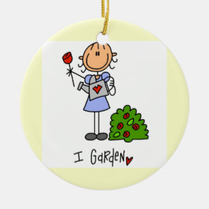 Adorno De Cerámica Figura de palo de jardinería