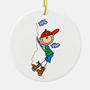 Adorno De Cerámica Figura del palillo de la escalada