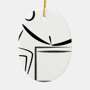 Adorno De Cerámica Figura dibujo del palillo de la manicura