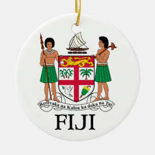 Adorno De Cerámica FIJI - emblema / bandera / escudo de armas / símb