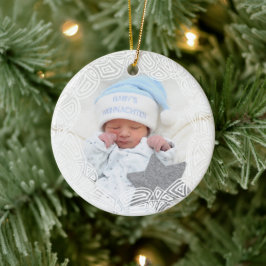 Adorno De Cerámica Filigree blanco - De un lado