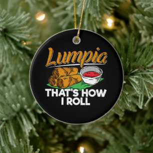 Adorno De Cerámica Filipinas: Cita de comida filipina Lumpia