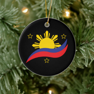 Adorno De Cerámica Filipinas Filipino Pinoy Bandera