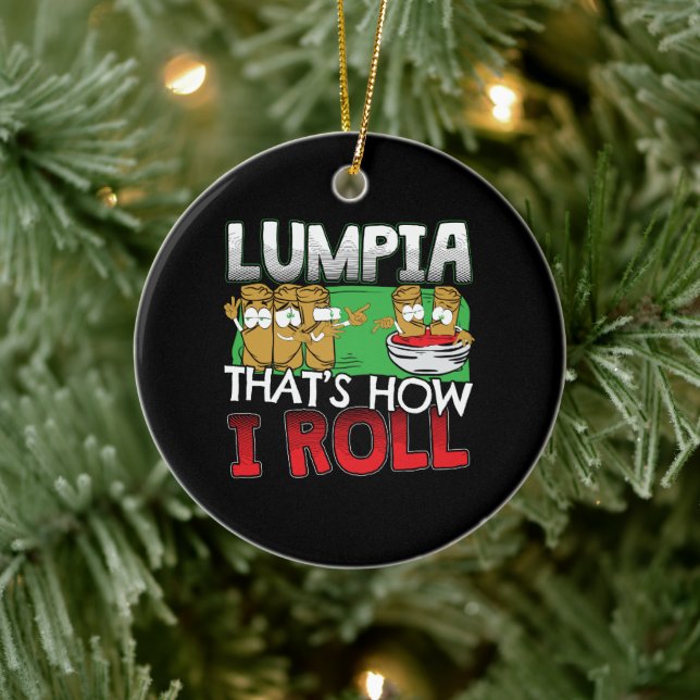 Adorno De Cerámica Filipinas: Personalizado de comida filipina Lumpia (Árbol)