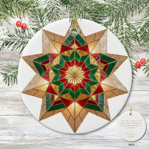 Adorno De Cerámica Filipino Parol Calidez y Alegría de Navidad