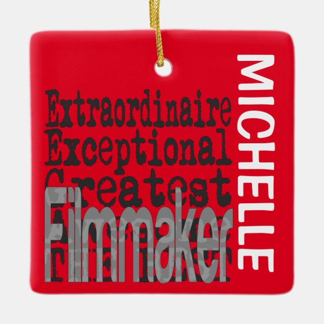 Adorno De Cerámica Filmmaker Extraordinaire CUSTOM (Anverso)