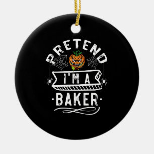 Adorno De Cerámica Finge que soy un pastelero divertido regalo de dis