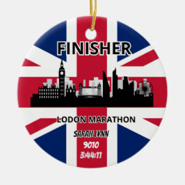 Adorno De Cerámica Finisher de maratón de Londres corriendo regalo de