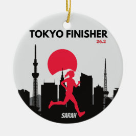 Adorno De Cerámica Finisher de maratón de Tokio personalizado, correr