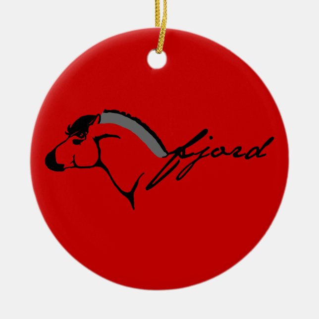 Adorno De Cerámica Fiordo noruego (Frente)