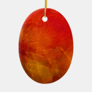 Adorno De Cerámica Fire - Abstract Art in Orange, Yellow, Red