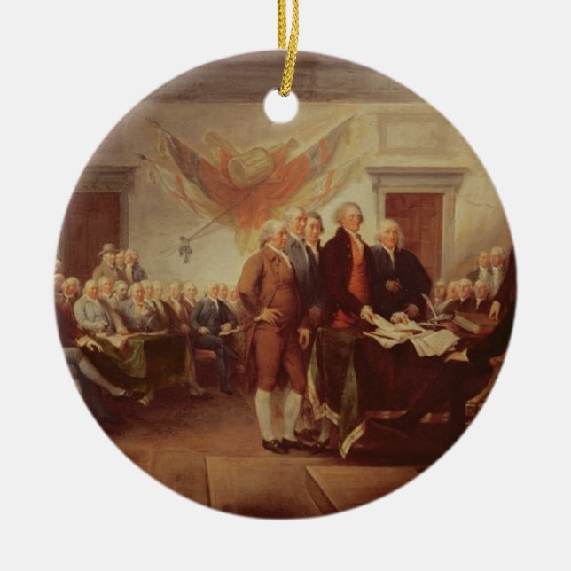 Adorno De Cerámica Firma de la Declaración de Independencia, 4to (Frente)
