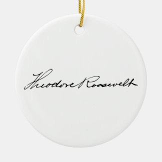 Adorno De Cerámica Firma del presidente Theodore Roosevelt