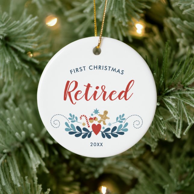 Adorno De Cerámica First Christmas Retired Personalized Cute Festive (Árbol)