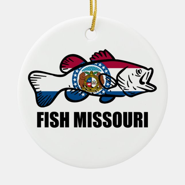 Adorno De Cerámica Fish Missouri (Frente)