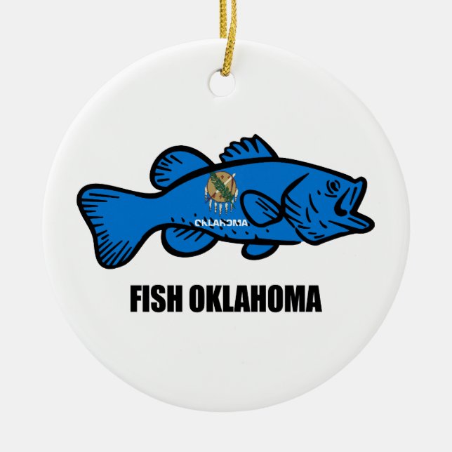 Adorno De Cerámica Fish Oklahoma (Frente)