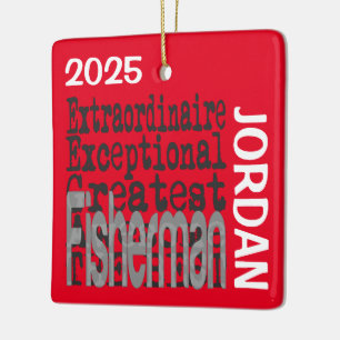 Adorno De Cerámica Fisherman Extraordinaire PERSONALIZADO