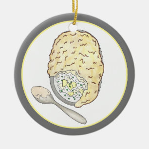 Adorno De Cerámica Fisherman's Fish Pie UK Pub Food Cuisine