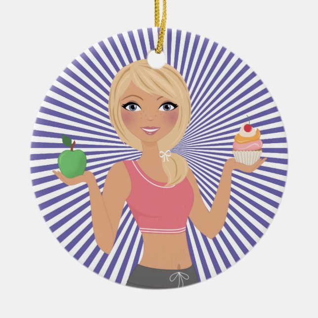 Adorno De Cerámica ¡Fitness! (Frente)