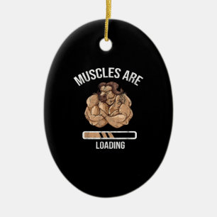Adorno De Cerámica Fitness Muscle Carga Bullock Ox Sport Gym