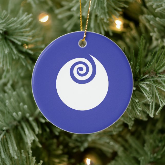 Adorno De Cerámica Flag of Ibaraki Prefecture, Japan (Árbol)