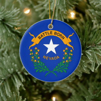 Adorno De Cerámica Flag of Nevada (detail)