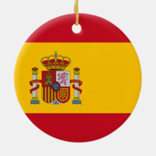 Adorno De Cerámica Flag of Spain Ornament