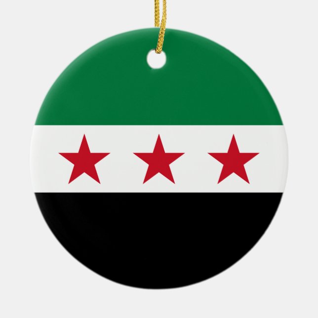 Adorno De Cerámica Flag of Syria (December 2024) (Frente)