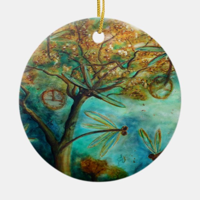 Adorno De Cerámica Flagelación de la libélula (Frente)