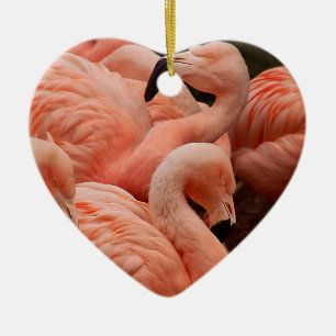 Adorno De Cerámica Flamencos rosados