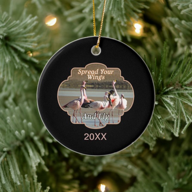 Adorno De Cerámica Flamencos salvajes - Difunde tus alas y vuela (Árbol)