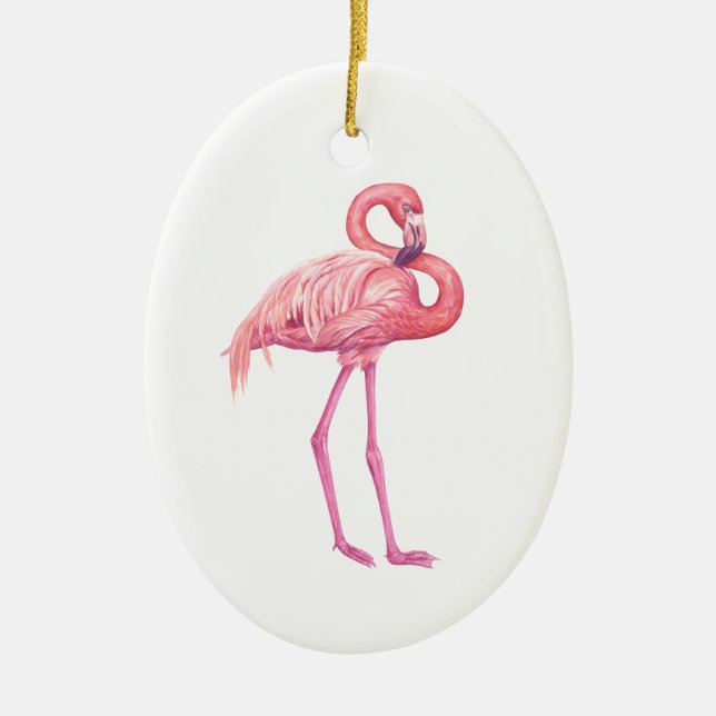 Adorno De Cerámica Flamingo 2 (Frente)