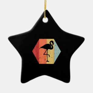 Adorno De Cerámica Flamingo de época retro   Cute Flamingo Lover