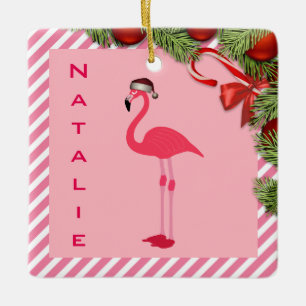 Adorno De Cerámica Flamingo personalizado de bonito
