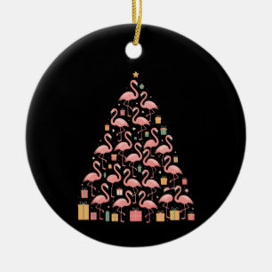 Adorno De Cerámica Flamingos rosas navidad navideña navidad navideña