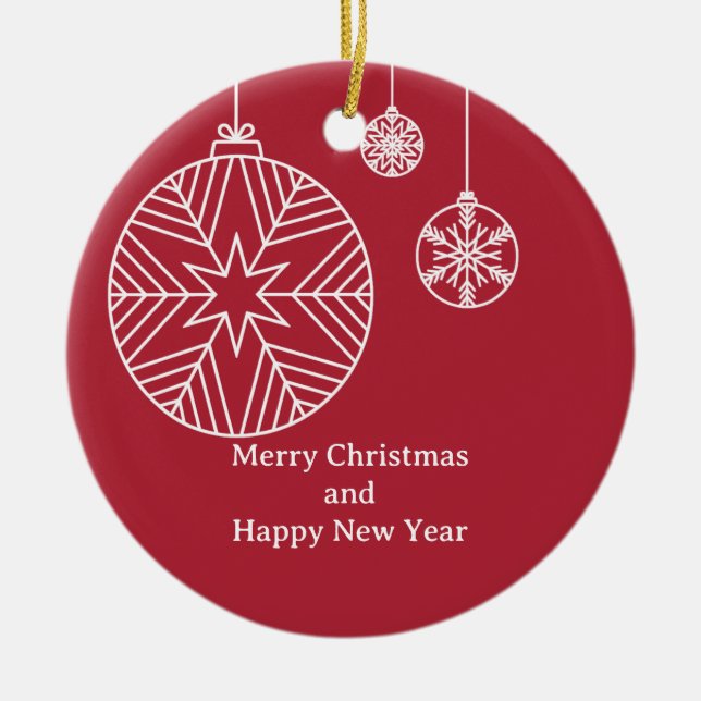 Adorno De Cerámica Flat Holiday Card (Frente)