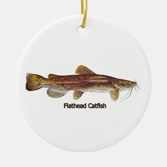 Adorno De Cerámica Flathead Catfish (Frente)