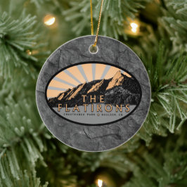 Adorno De Cerámica Flatirons, Parque Chautauqua, Boulder Colorado