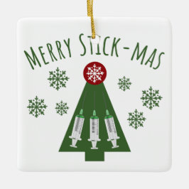 Adorno De Cerámica Flebotomist Cute Green Christmas Tree