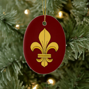Adorno De Cerámica Fleur-de-lis