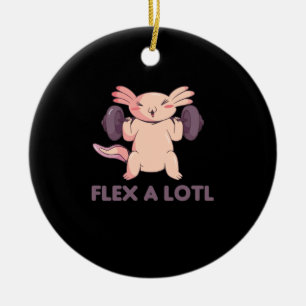 Adorno De Cerámica Flex A Lotl Axolotl Pun Para Fitness Sport